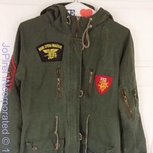 Premium Surplus Army Green Military Style Long Jacket